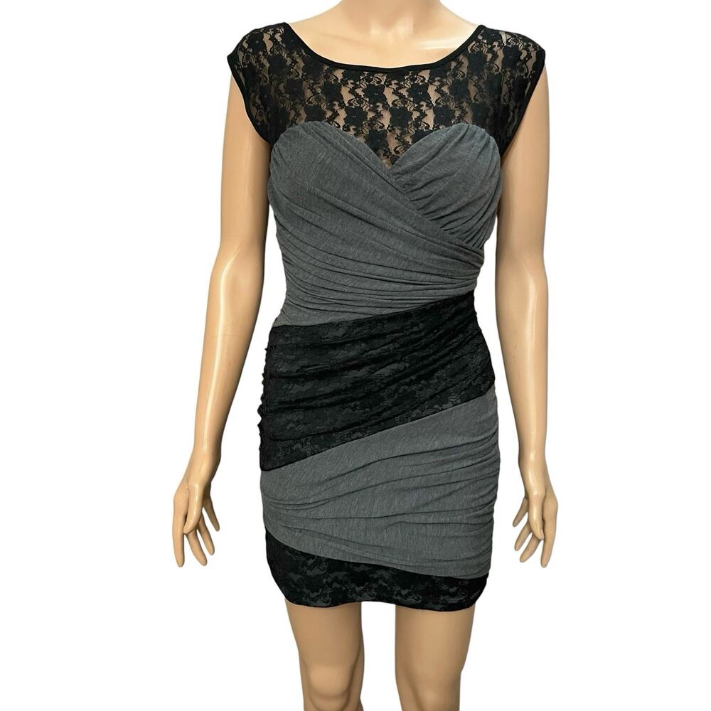 2010s Guess Indie Sleaze Club Dress Size 1 Bodycon Mini Lace Party Night Out